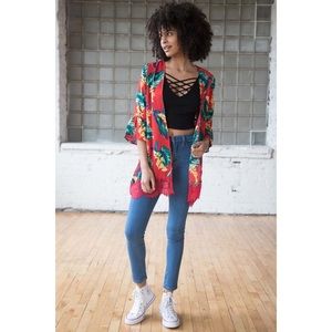 Hawaiian Print Kimono